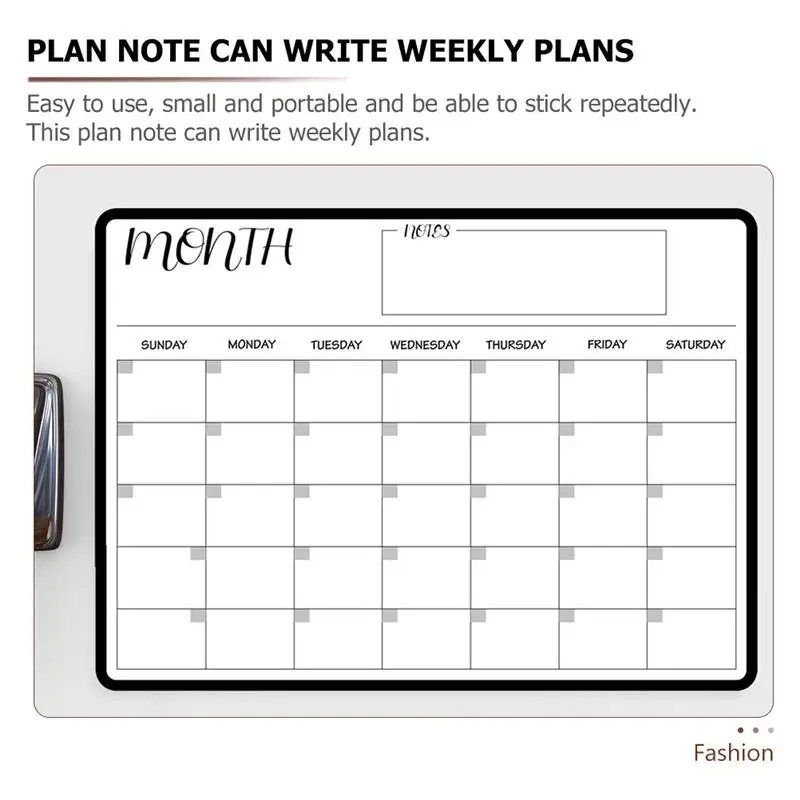 Magnetic Schedule Board Monthly Planner Dry Erase Calendar Shopping List Office White Board Weekly to Do List for Refrigerator