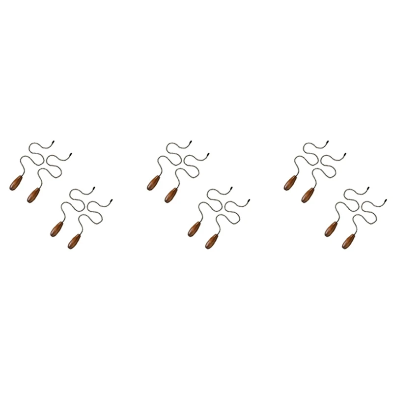

12 Pieces Ceiling Fan Chain Pulls Wooden Pull Chain Extension Pull Chain for Ceiling Light Lamp Fan Chain (Walnut Color)