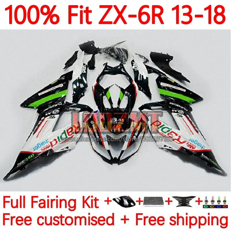 

Frame For KAWASAKI NINJA ZX-6R ZX 6R 636 ZX6R green black2013 2014 2015 2016 2017 2018 ZX-636 13 14 15 16 17 18 Fairing 62No.17