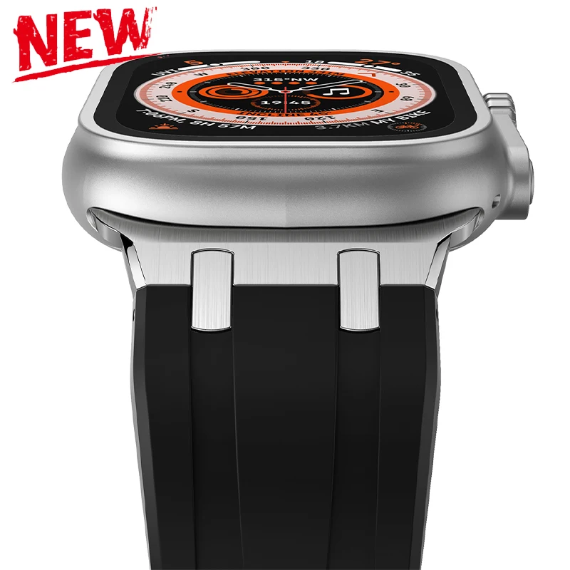 Silicone Strap for Apple Watch Band Ultra 49mm 8 7 45mm 41mm Sports Soft Bracelet IWatch 6 5 4 SE 44mm 42mm 40mm 38mm watch Band