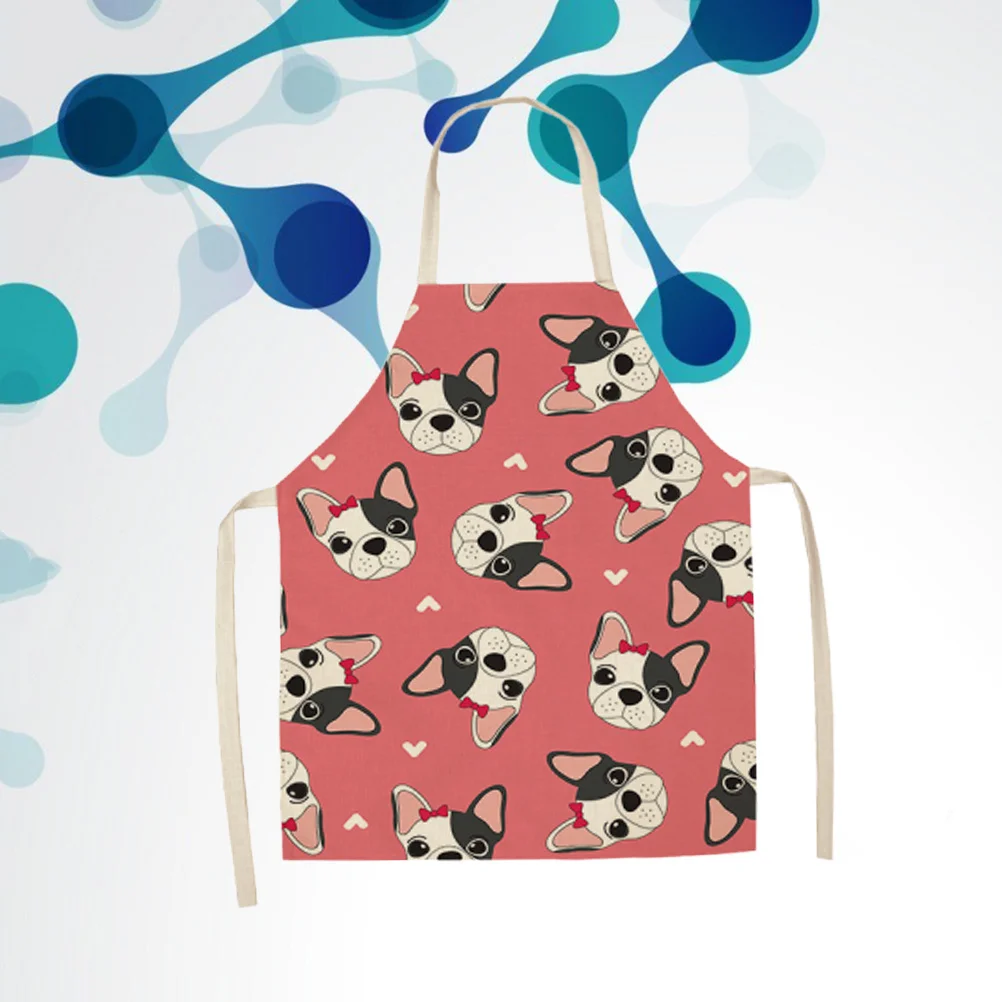 

1pcs Kitchen Beautiful Cotton Linen Beautiful Apron for Woman