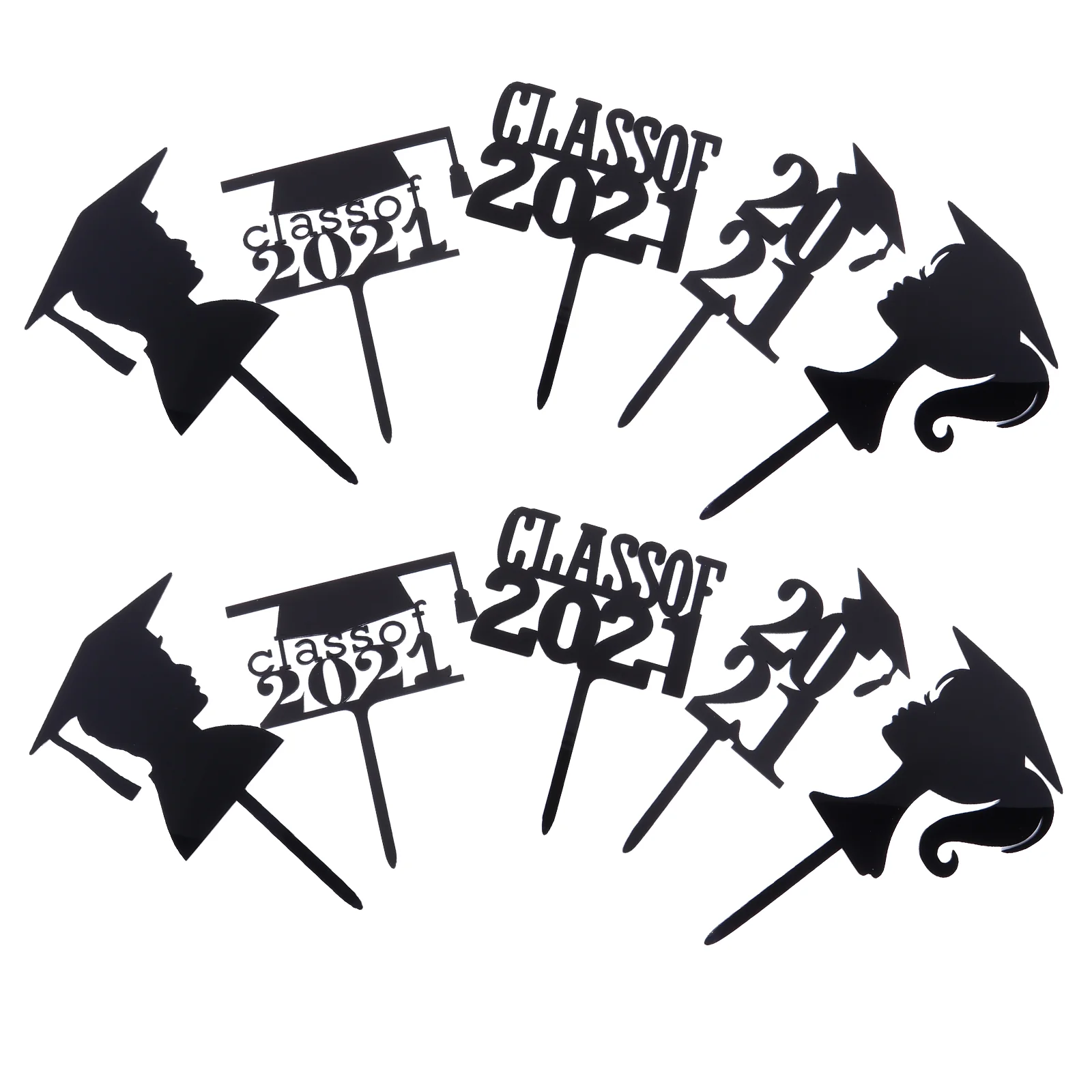 

Креативные бумажные топперы для торта, десерта, выпусквечерние вечера, 10 шт.