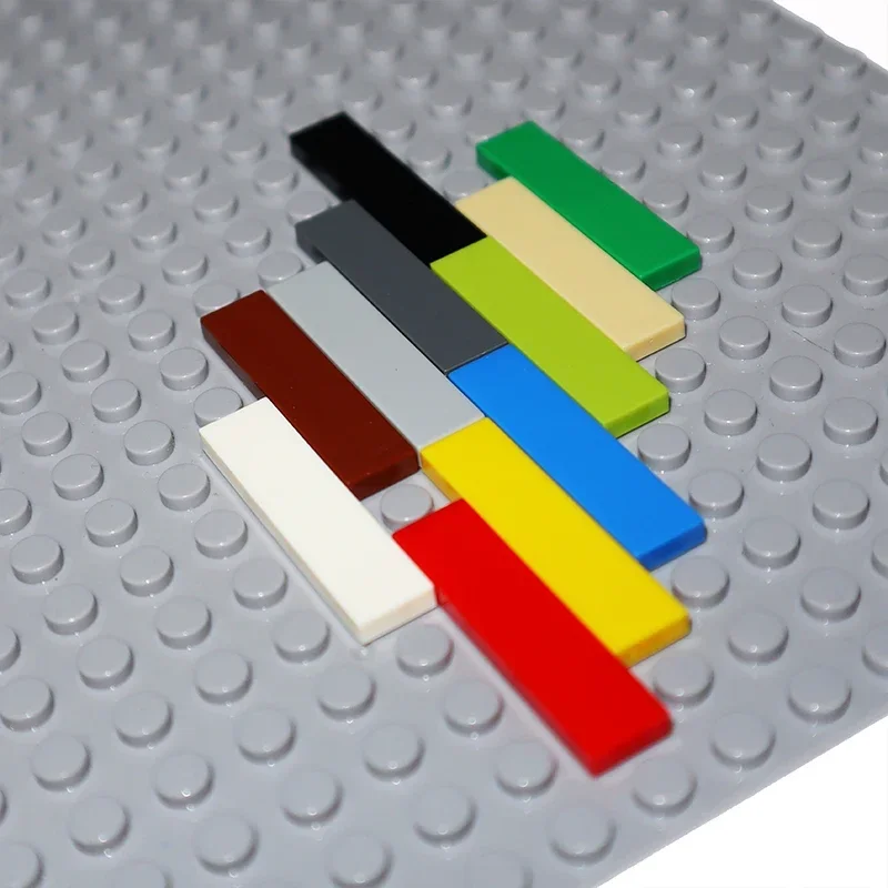 Фото 50/200 шт., размер 1x4, объемные кирпичи MOC, сборные частицы 2431, плоская плитка, гладкие строительные блоки, сделай сам, развивающие креативные игрушки №4