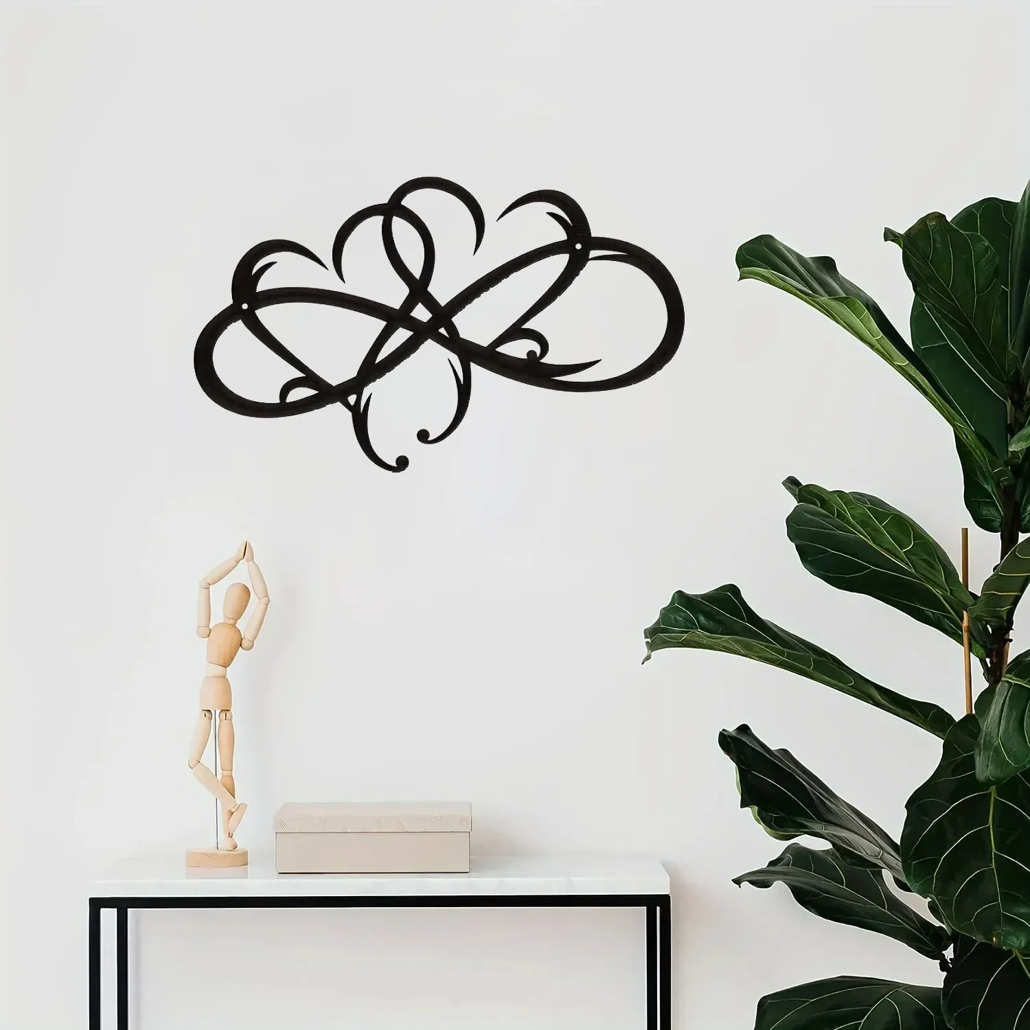 Металлическая Настенная Художественная Скульптура Бесконечности С Двойным