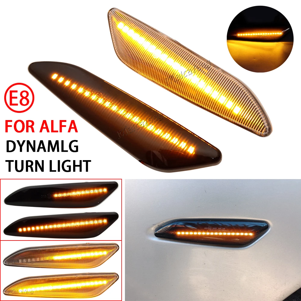 

2Pcs Dynamic Blinker Side Marker Light LED Turn Signal Indicator Lamp For Alfa Romeo 147 156 Fiat Tipo Lancia Delta Ypsilon