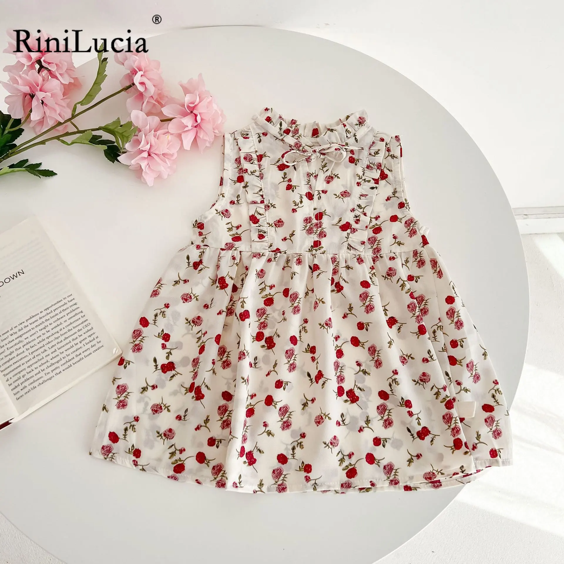 

New In Dress for Girls Summer Floral Baby Dresses Toddler Kids Clothes Girls Children's Sleeveless Dresses Clothing