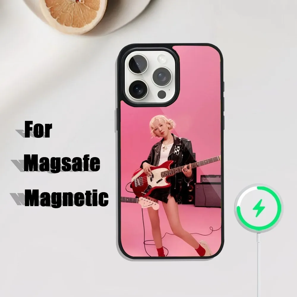 Music Apt Rose Phone Case For iPhone 16 15 14 13 12 11 Plus Pro Max Mini Magsafe Magnetic Wireless Charging