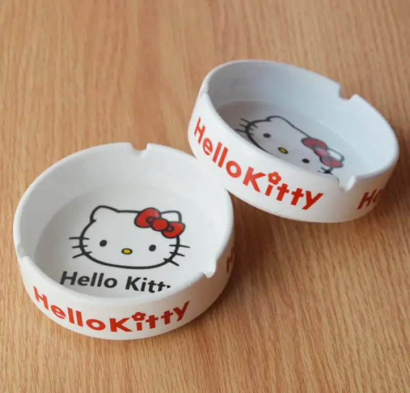 Sanrioed Hellokittys симпатичная керамическая пепельница домашняя простая декоративная в