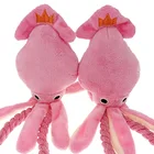 Милый кальмар, животное, телефон, осьминог, BB, плюшевый питомец, веревка для щенка, игрушки, розовые жевательные пищащие игрушки для собак, игрушка для чистки зубов