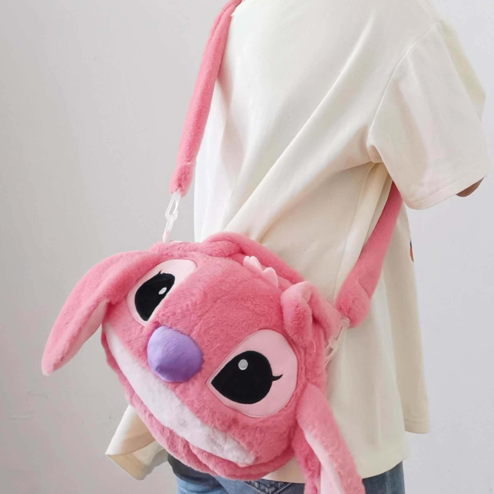 

Симпатичная мягкая и милая сумка с мультяшным стичем для игрушек, Повседневная сумка через плечо, плюшевый рюкзак для девушек, машинная кукла