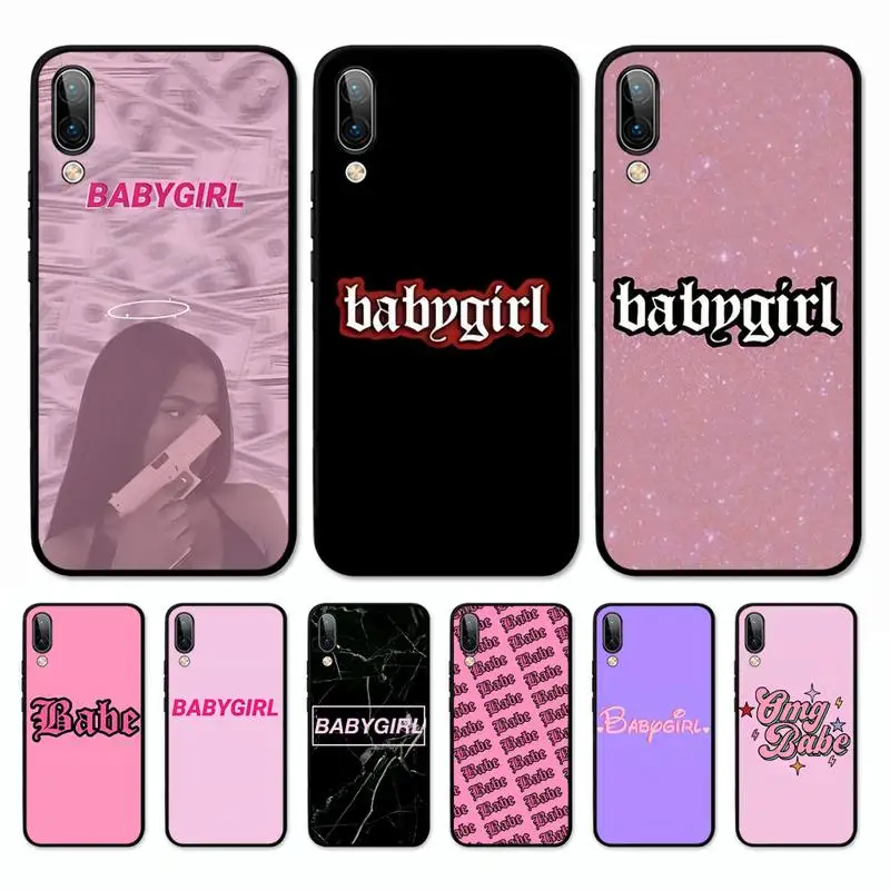 

Babe Babygirl Phone Case for Redmi 8 9 9A for Samsung J5 J6 Note9 for Huawei NOVA3E Mate20lite cover