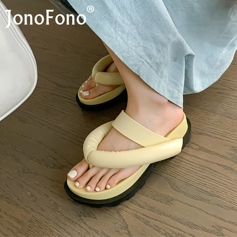 

Женские модные шлепанцы jonomo, Новые повседневные шлепанцы на платформе, шлепанцы с зажимом на пальцах, шлепанцы для пляжа, для улицы, шлепанц...