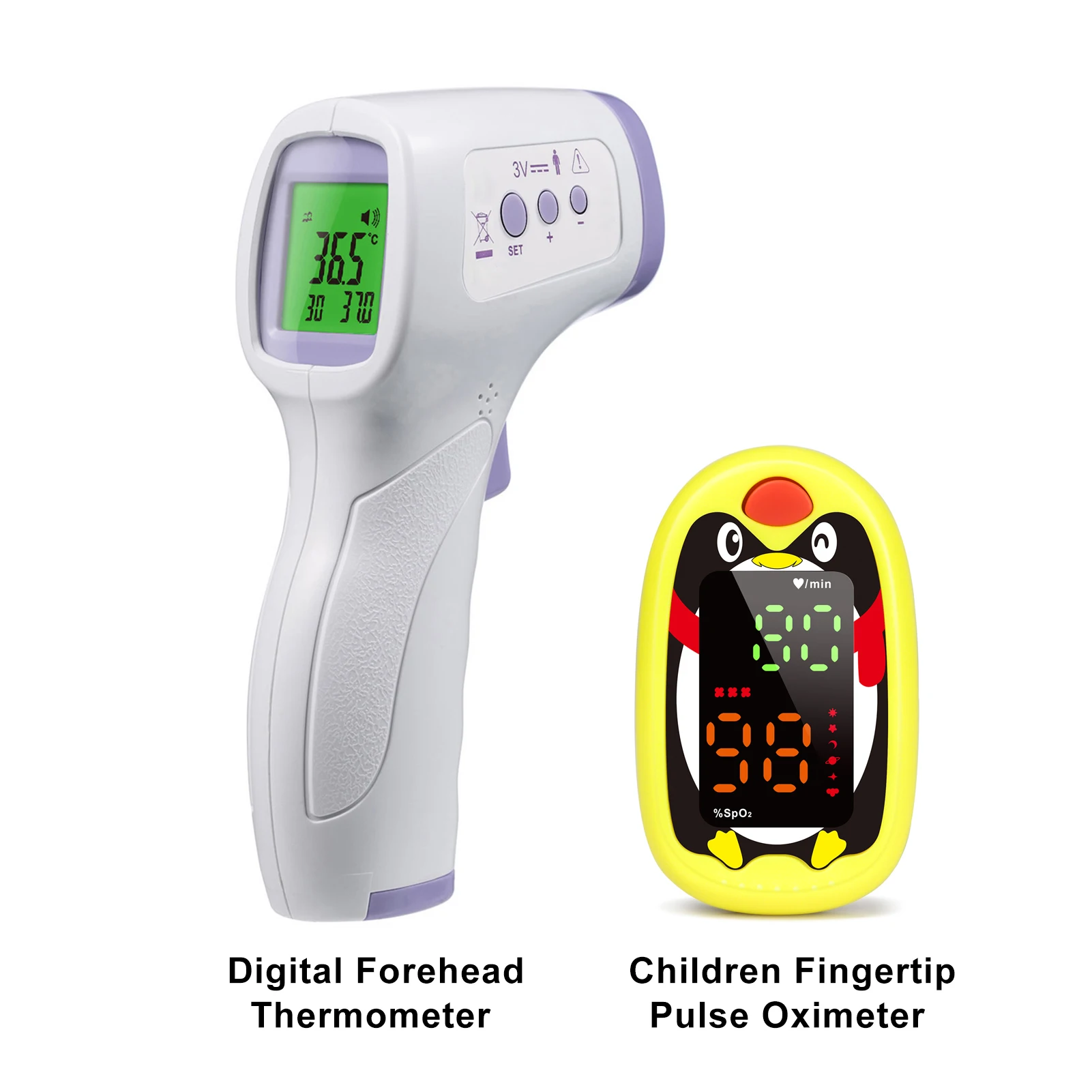 

Digital Forehead Thermometer Non-contact Infrared Temperature Measurement Pulse Oximeter SpO2 PR Monitor Pulse Rate Measuring