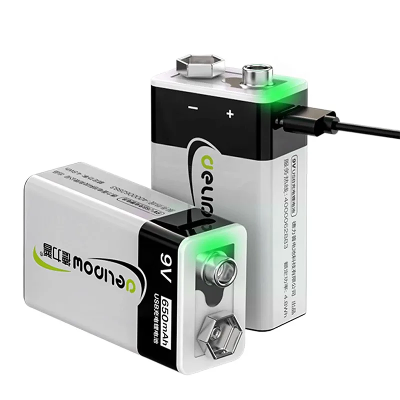 Delipow USB 9 В аккумуляторная батарея 650 мАч Type-C литий-ионная аккумуляторная батарея 9 В для радиоуправляемой модели вертолета мультиметра игрушка (art.: 3920d3a094c1f) - 3920d3a094c1f