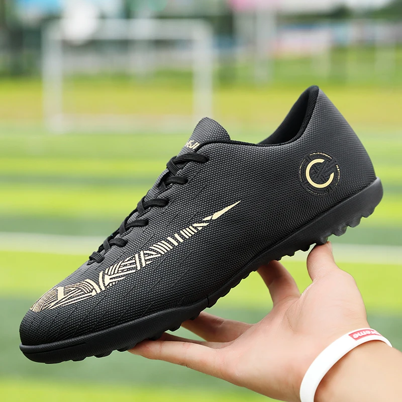 JIEMIAO Men Professional Soccer Shoes Kids Teenager Breathable Football Boots Outdoor Futsal Playing Field TF/FG Cleats Sneakers