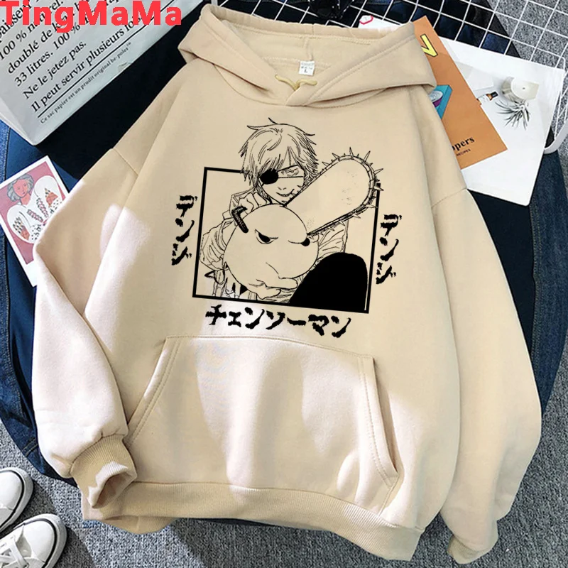 

Chainsaw Man Makima Pochita hoodies male Ulzzang plus size printed y2k aesthetic men pullover hoddies harajuku