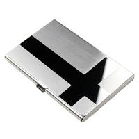creative wallet waterproof stainless steel metal box silver aluminium business id credit card holder pocket case cover organizer