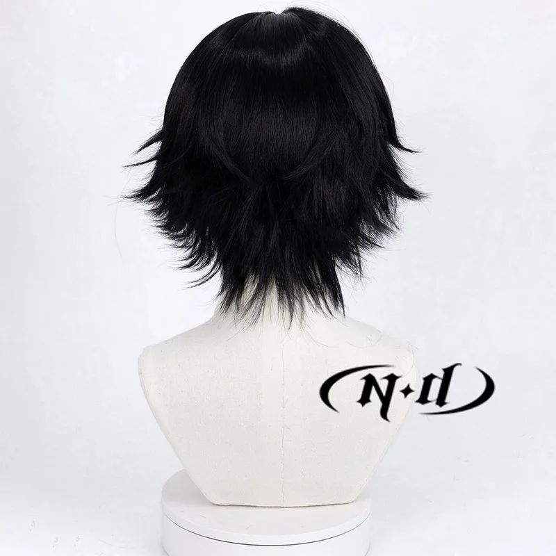 ND Chrollo Lucilfer Косплей Парик Короткий Черный Аниме HUNTER × Синтетические Волосы