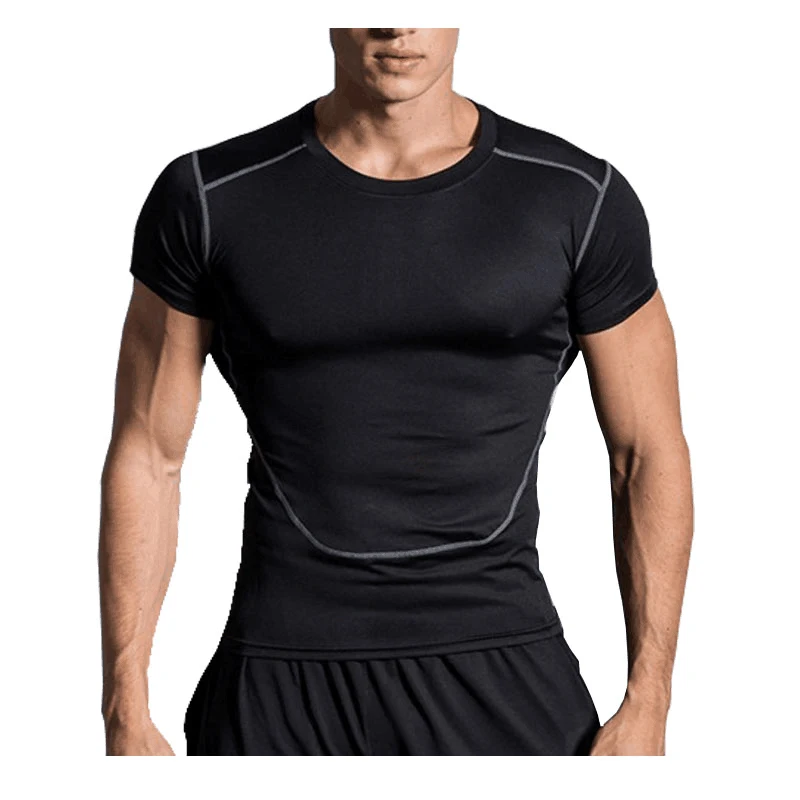 

Men's Fitness T-shirt Rashgard Men Bodybuilding Athletic Wear Quick Dry Running Shirt Long Sleeve Compression Top Gym Sportswear