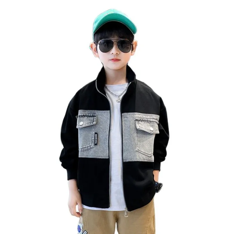 

Куртка джинсовая демисезонная для мальчиков 8-14 лет, с карманами