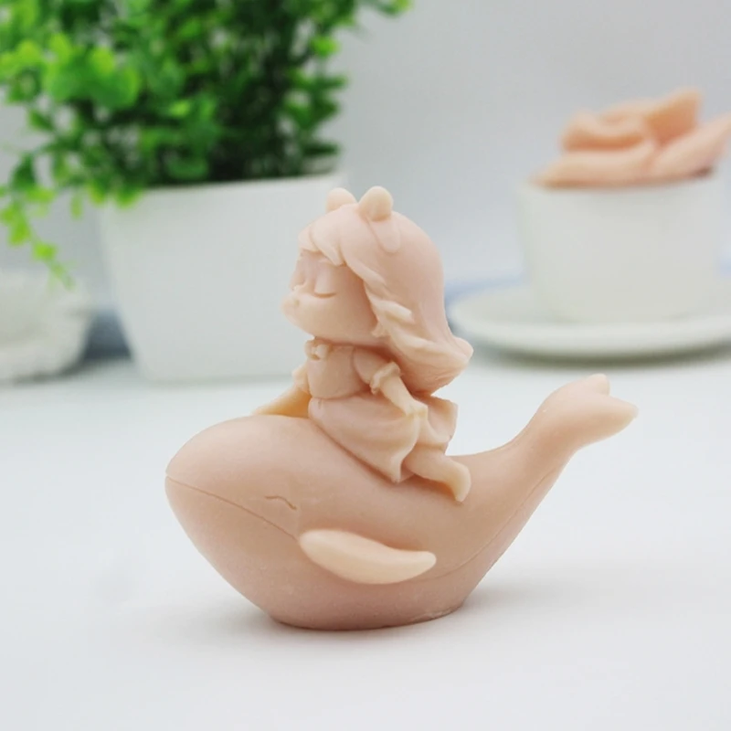 

Силиконовая форма для украшения девочек в виде Кита, глина для поделок из эпоксидной смолы