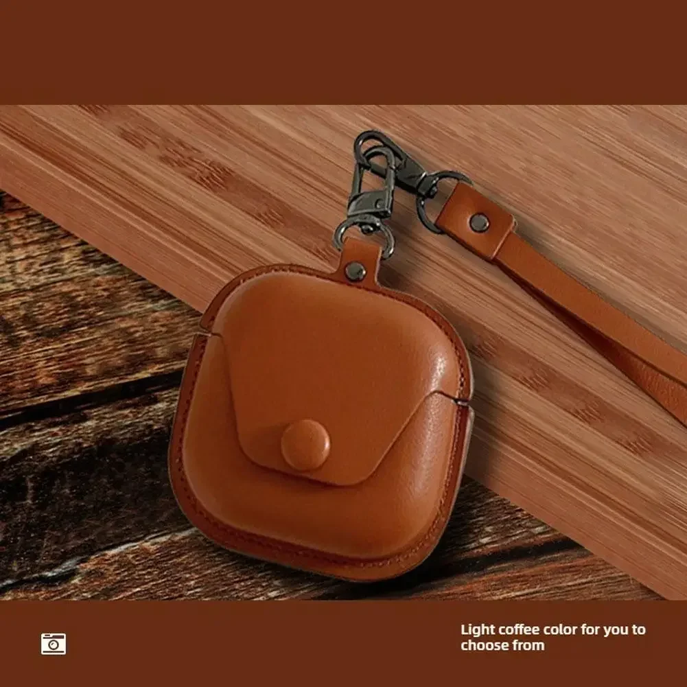 Фото Для наушников SHOKZ OpenFit 2 T920, кожаный защитный чехол премиум-класса со шнурком, мягкая сумка для переноски, дорожные аксессуары для хранения, №2