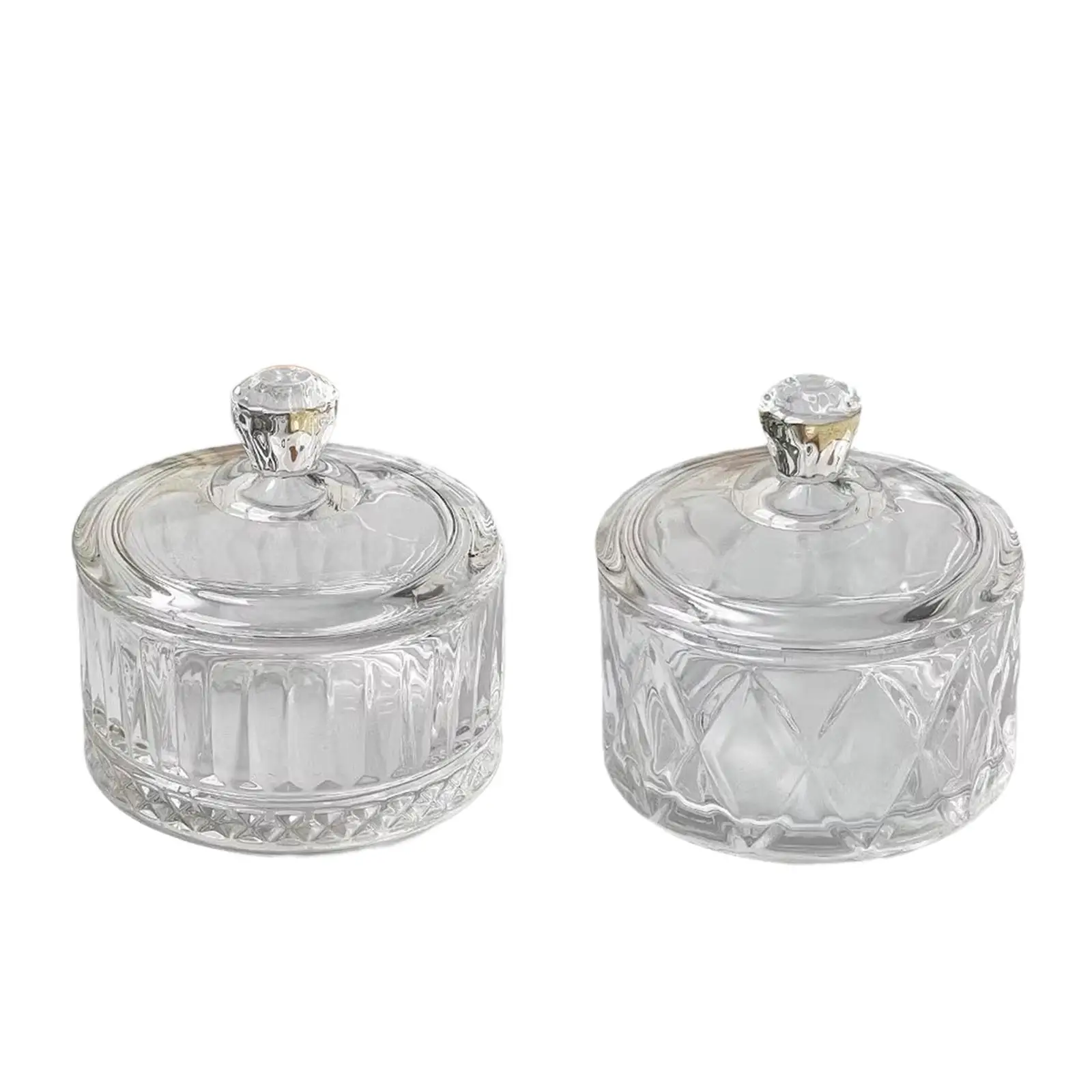 Candy Sweet Jar Vanity Jewelry Box Storage Sugar Bowl Clear Dish for Kitchen Wedding Birthday Restaurant Dining Table