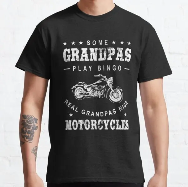 

Some Grandpas Play Bingo Real Grandpas Ride Motorcycles Cool Motorcycle Graphic t shirt for KTM Jawa Derbi Harris Suzuki KYMCO