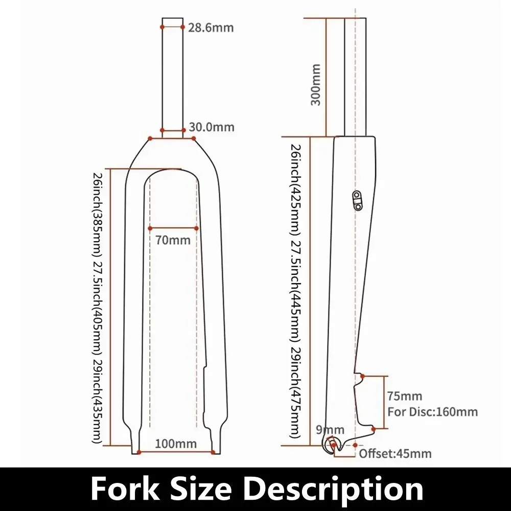 Матовый блесек для губ 3K углеродного волокна вилки горных велосипедов MTB вилка