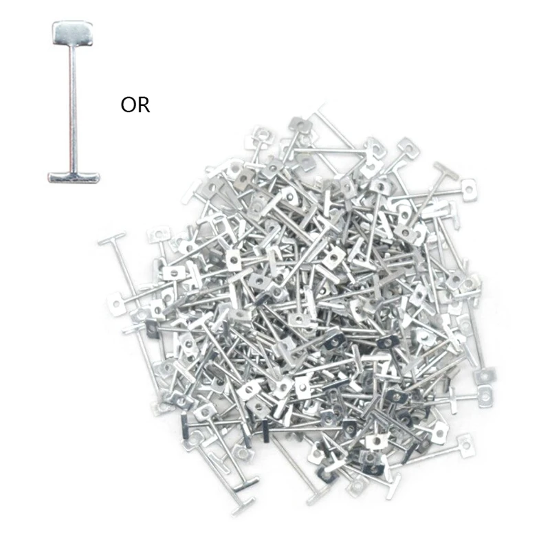 

Стальные иглы 100 шт./50 комплектов выравнивателей для плитки с Т-образным штифтом и гаечным ключом для домашнего декора