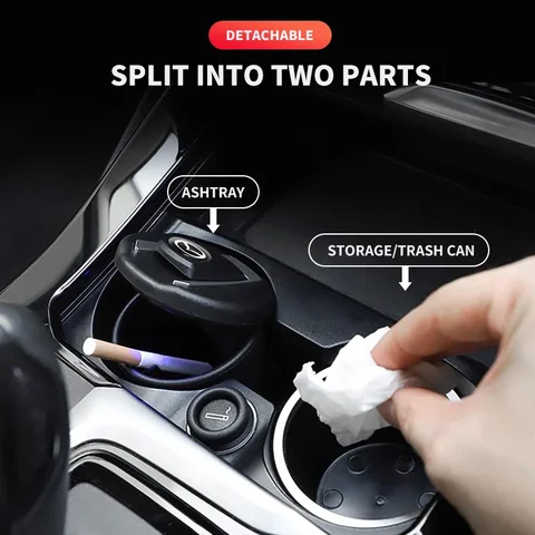 1 шт. ABS автомобильная дымостойкая водонепроницаемая разделенная пепельница для хранения для Mazdas 2 3 4 5 6 7 8 323 626 CX5 CX7 CX9 RX8 MX3 MX5 Atenza Axela