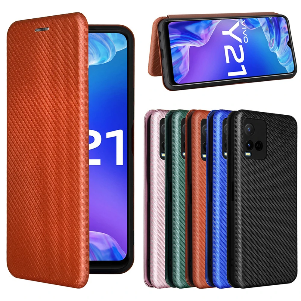 

For Vivo V21 V23 E 5G Flip Case for Vivo 20 SE Pro Luxury Leather Texture Wallet Cover Vivo Y33S Y 21 20 15 12 02 S Y01 Y31 Y20i