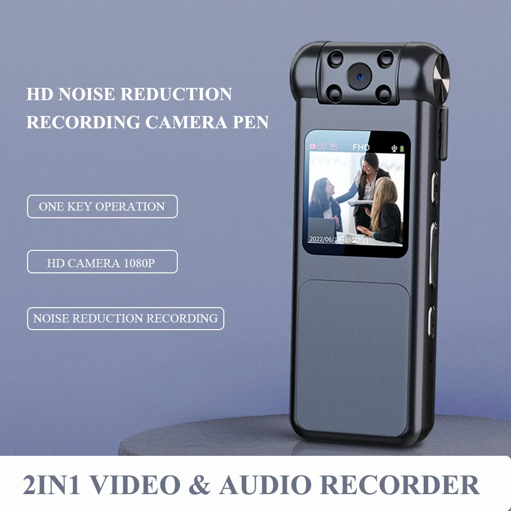 

4-256GB Infrared Pen Mini Camera 1080P Video Audio Voice Recorder +Speaker/Screen/Magnet Night Vision Motion Detect Loop Record