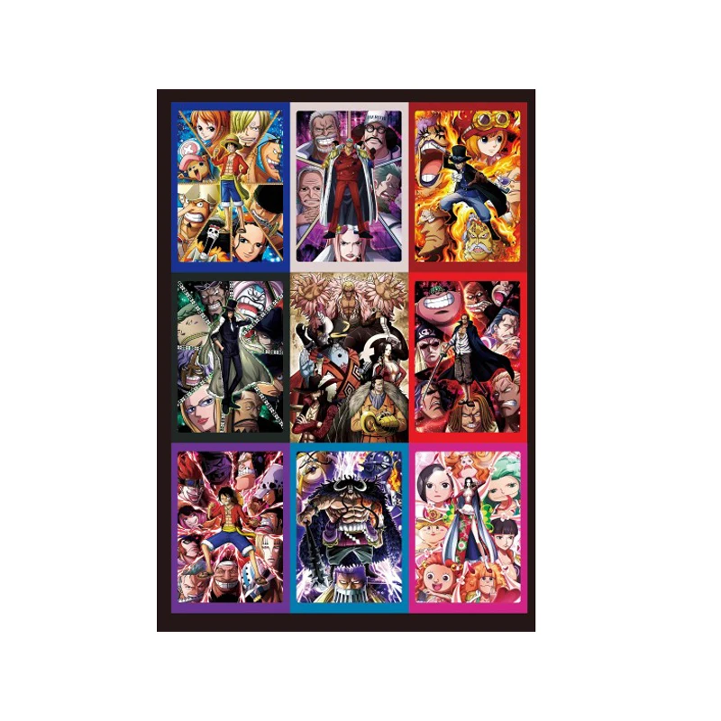 9 шт./набор цельные преломляющие флэш-карты Луффи кайдоу Сабо Шанкс флотская