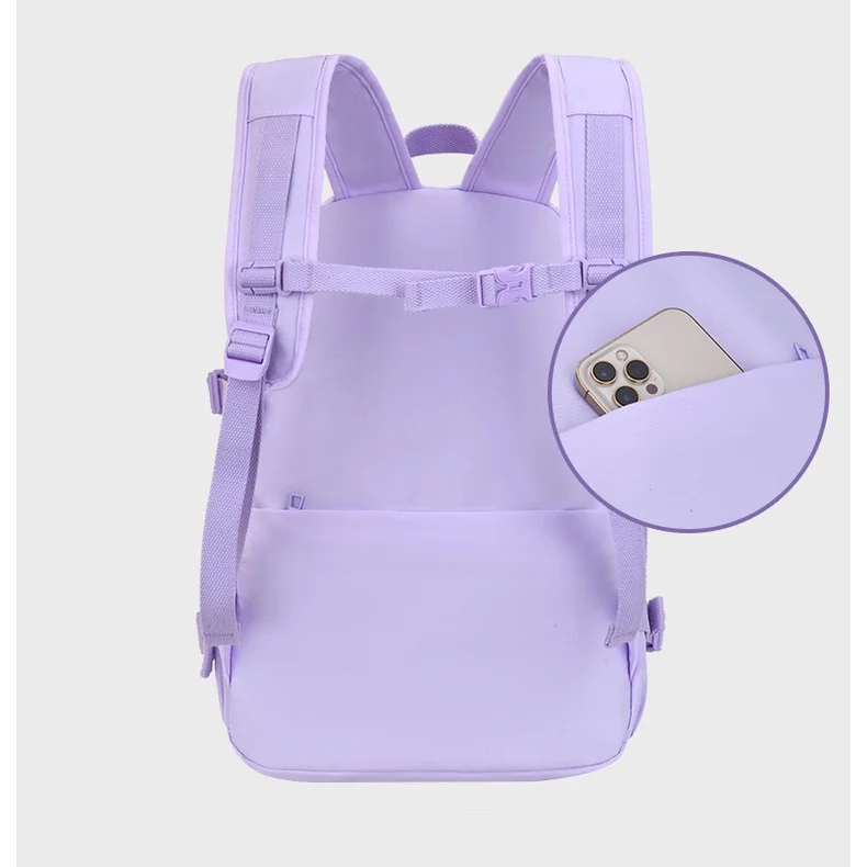 Junior School Students Girl Leisure Large Capacity Bags New Japanese Children Teenagers Light Backpacks with Small Pocket Bags