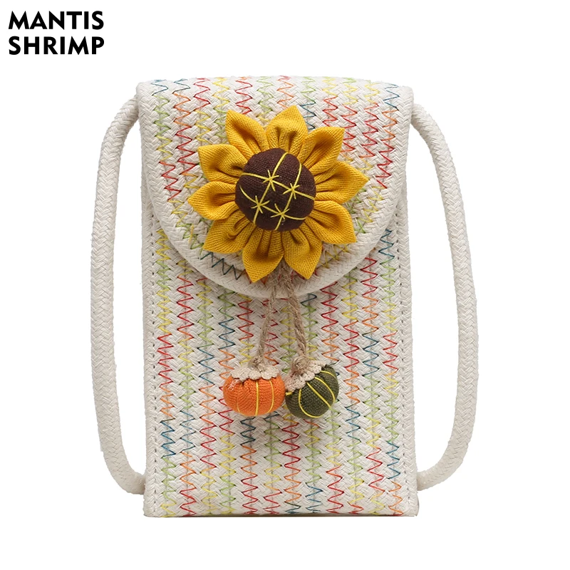 

Ladies Bag Mobile Phone Bag Cotton Woven New Explosion Style Diagonal Mobile Phone Bag Women Crossbody Pack Shoulder Messenger