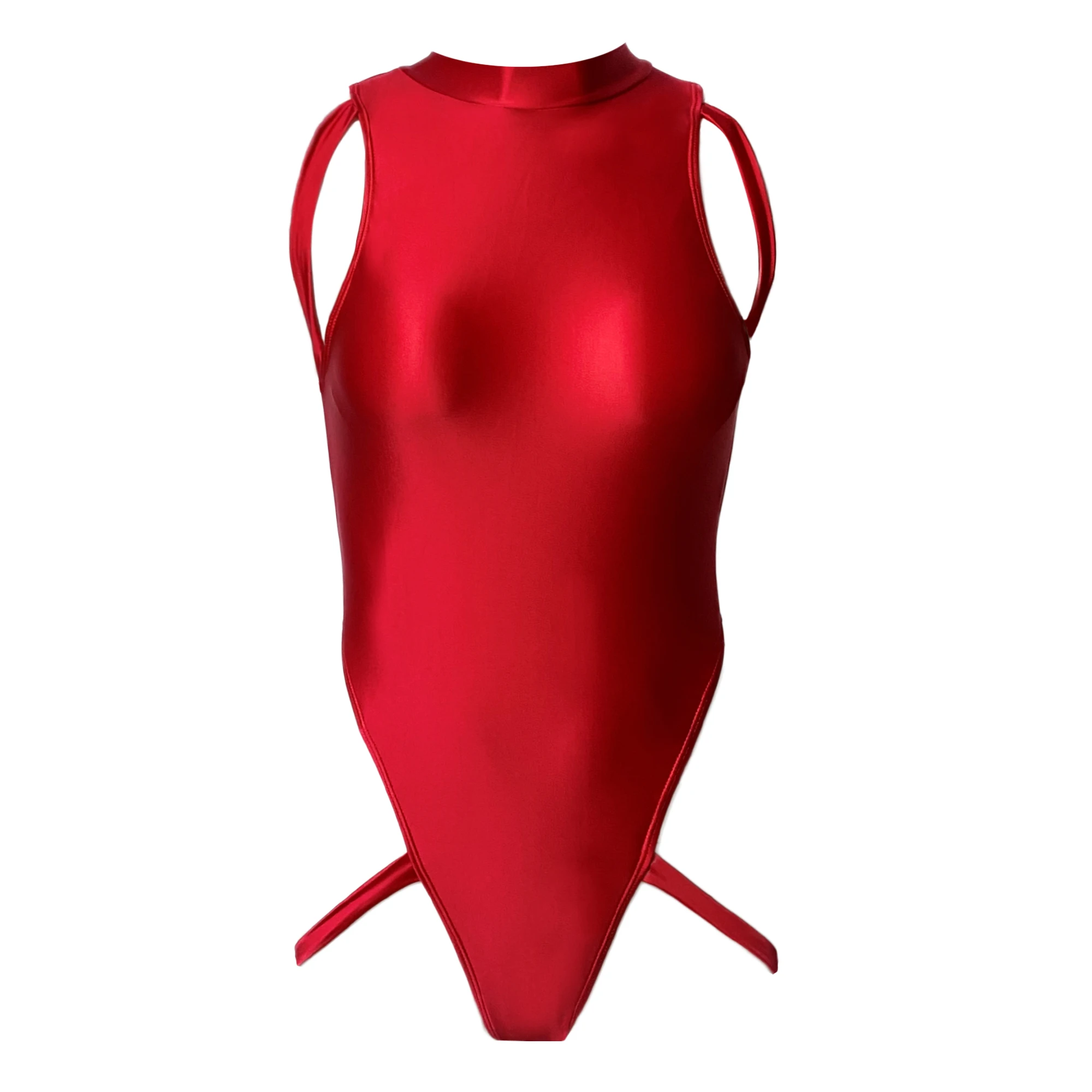 XCKNY new Oily Glossy slip swimsuit Sexy swimsuit high cut crotch swimsuit one-piece Thong women's Oil Glossy tight swimsuit