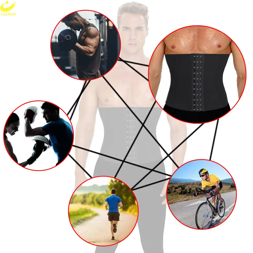 LAZAWG Waist Trainer for Men Weight Loss Belt Slimming Belly Belt Fitness Band Ladies Tummy Control Straps Body Shaper Sport
