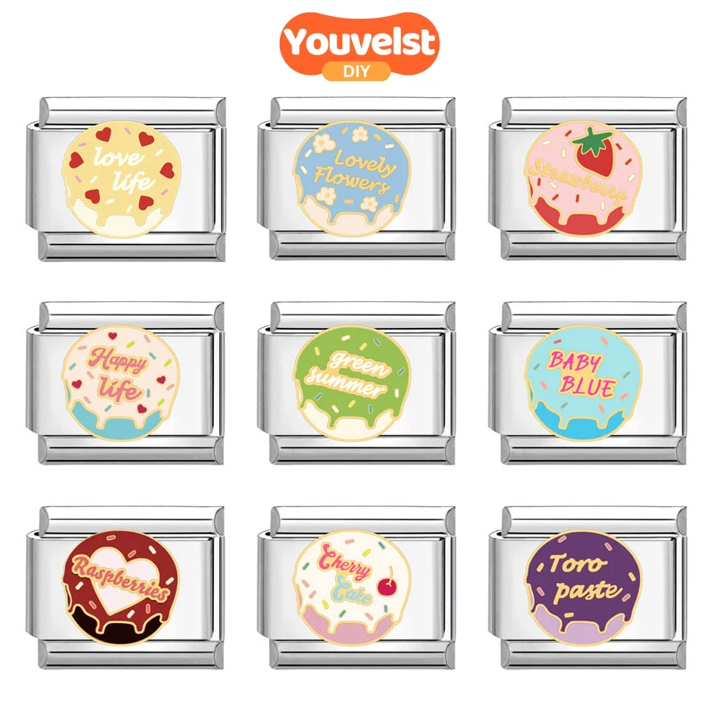 Youvelst Юбилейный браслет с подвесками шоколадный цветок торт итальянские