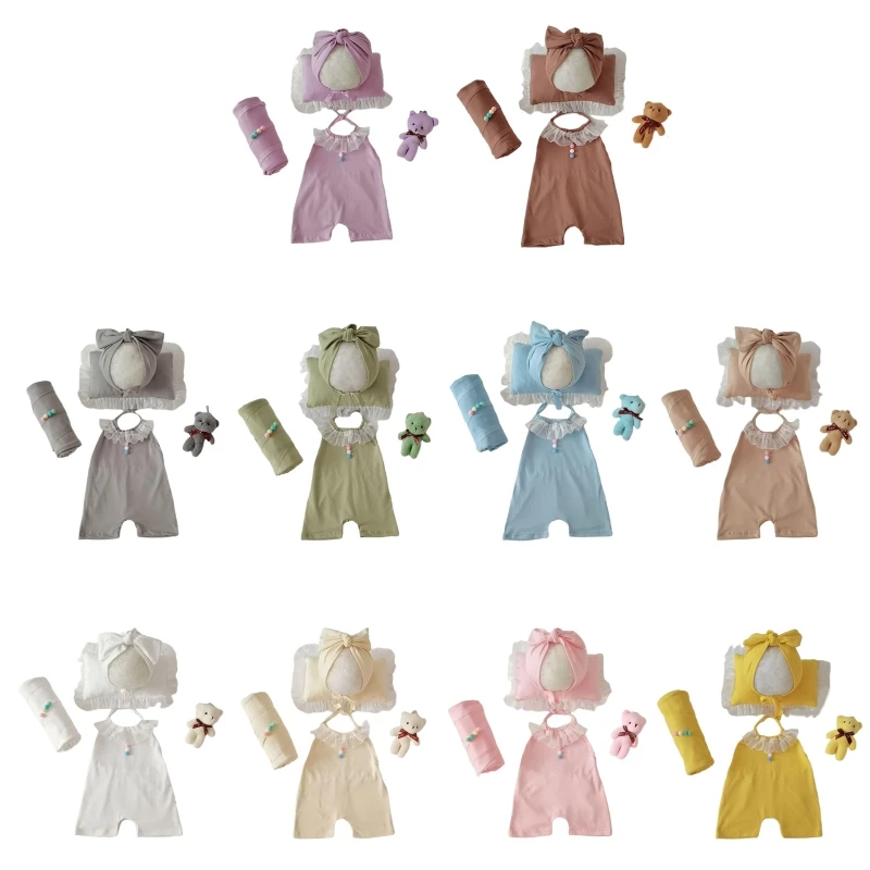 

Y3NF Newborn Shower Photo Props with Skin Friendly Pillow Wrap Blanket Baby Bath Gift