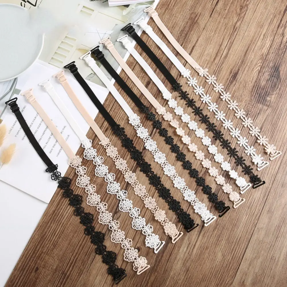 

Women Flower Lace Adjustable Bra Belt Shoulder Strap Invisibility Transparent Straps For Bra Underwear Accessories