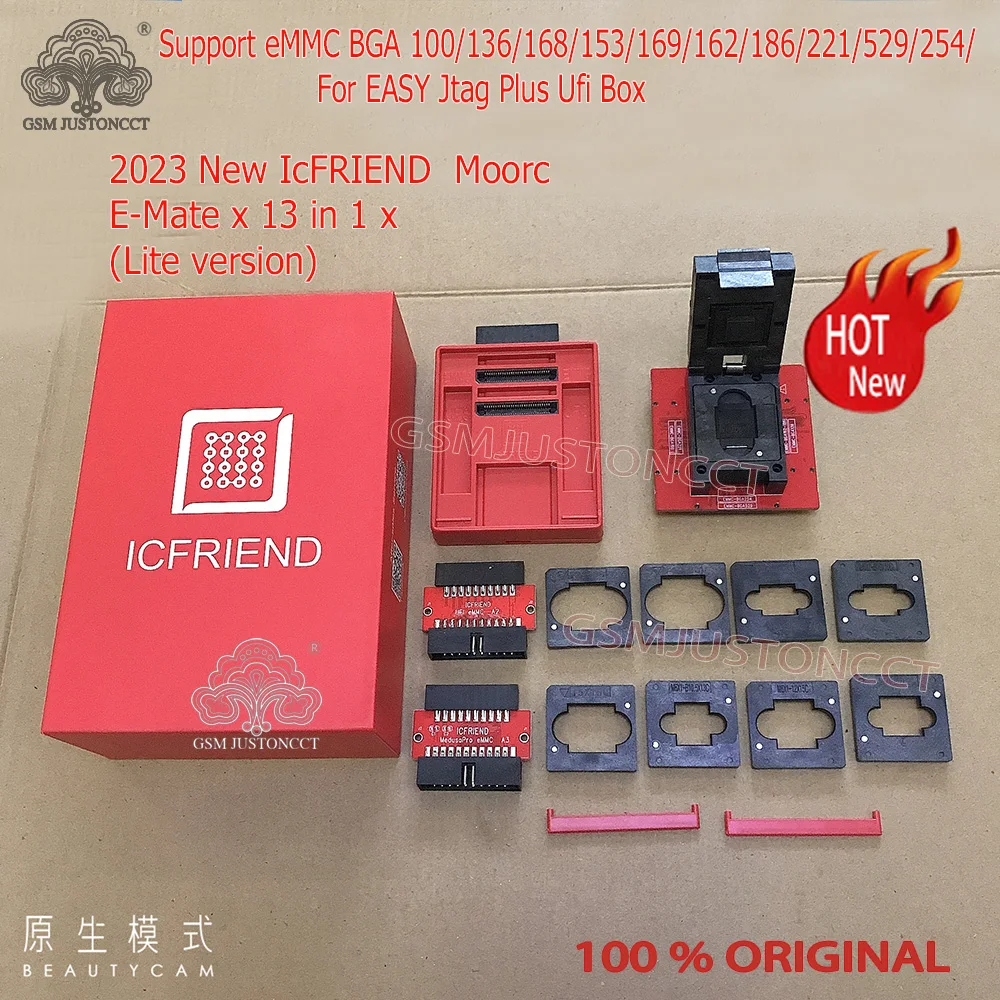 

ICFRIEND MOORC E-MATE X 13 IN 1 SET / EMATE PRO / E-MATE / E-SOCKET ALL IN 1 Support BGA100/136/168/153/169/162/186/221/529/254