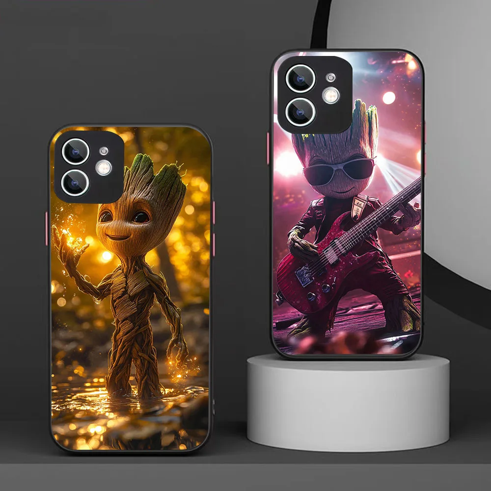 Черный силиконовый чехол WBA-22 Marvel Groot для Xiaomi 11t Mi 10 10t 9t A2 A3 S2 Poco X6 Note Pro Lite