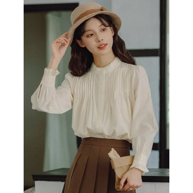 Универсальная рубашка поло во французском стиле с длинным рукавом и