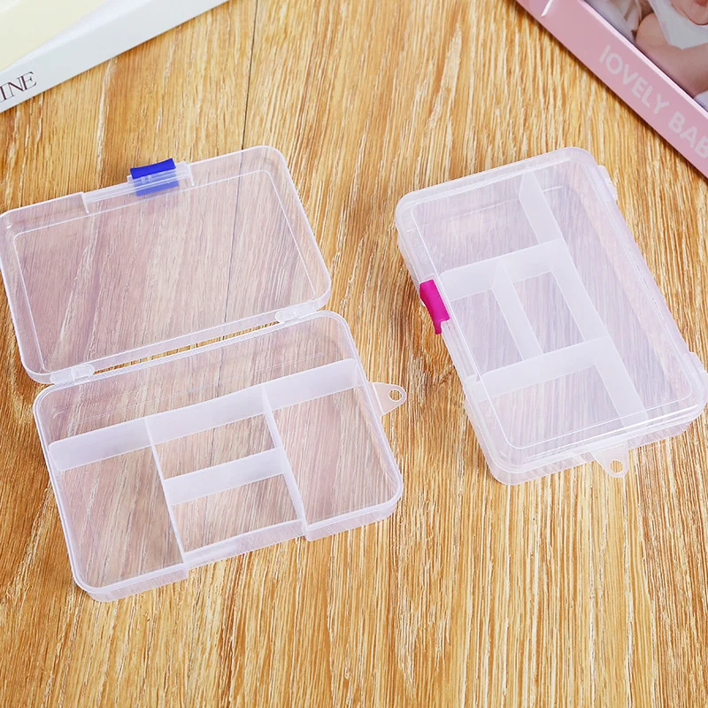 

6 Grids Clear Plastic Storage Jewelry Box Compartment Container for Beads Crafts Jewelry Fishing Tackles Earring Box Case