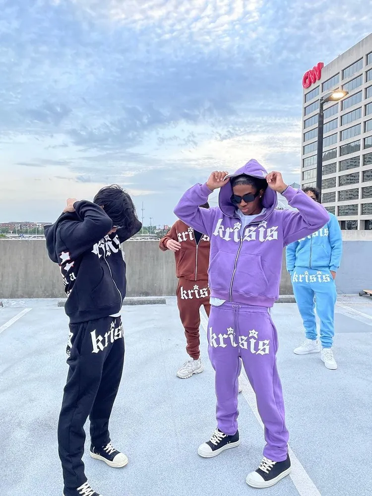 Толстовка Y2K мужская с капюшоном модная кофта оверсайз на молнии со звездами и