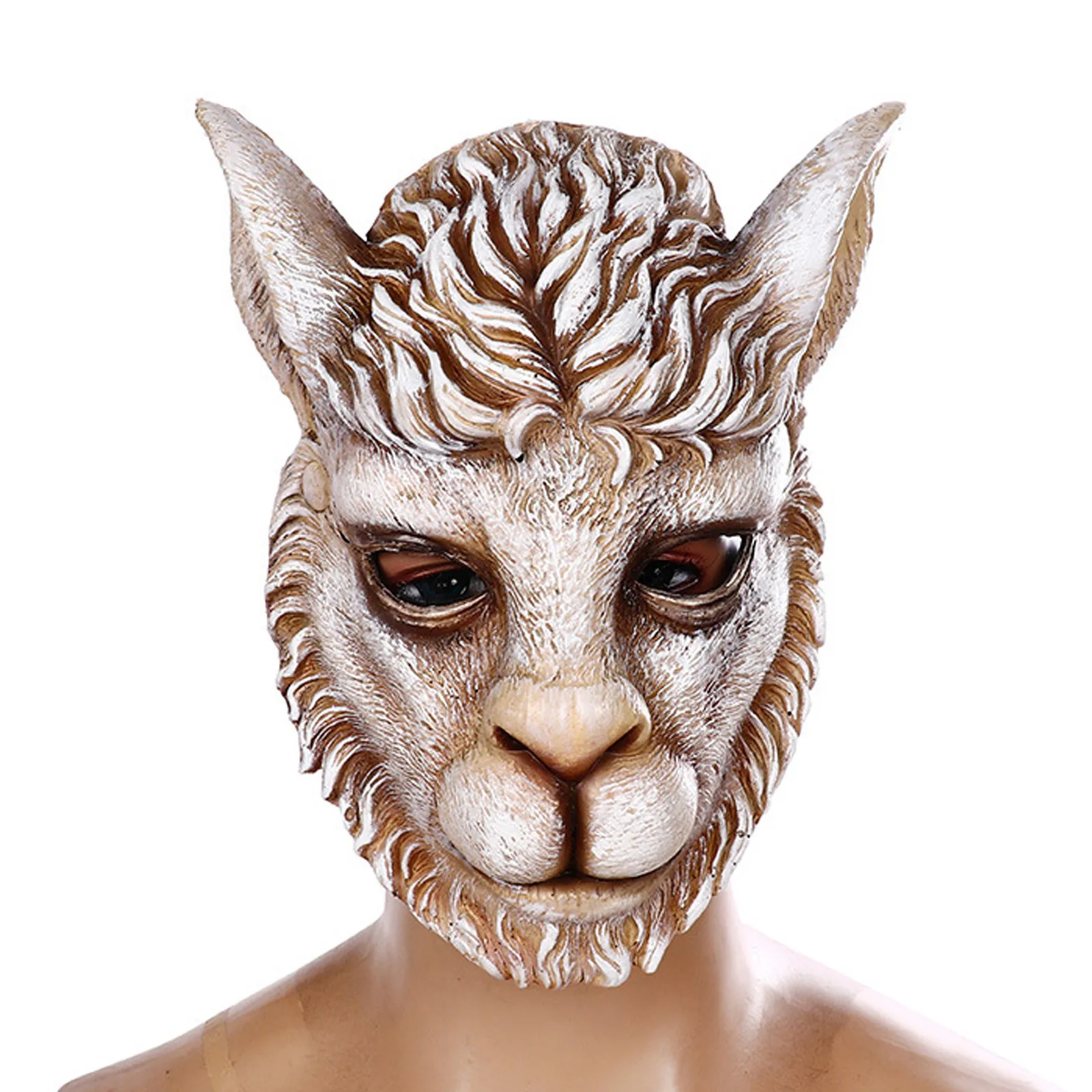 Латексная маска в виде головы льва на Хэллоуин костюм для ролевых игр реквизит