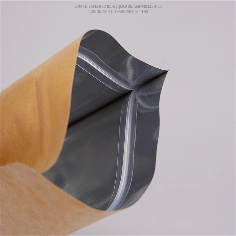 Коричневый крафт-бумага с застежкой-молнией самозапечатывающийся пакет окном