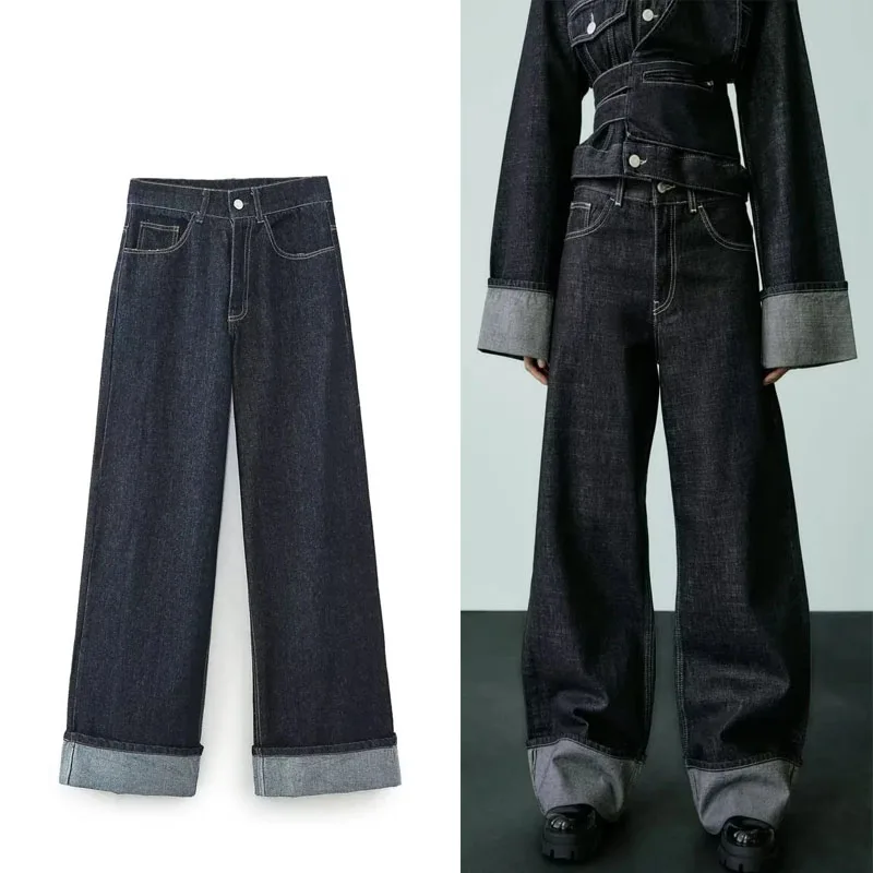 

Женские винтажные джинсы с завышенной талией и пятью карманами