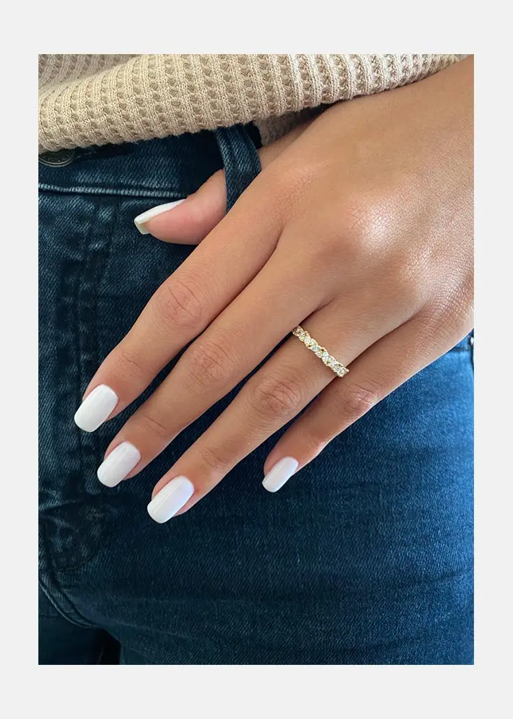 JOVOVASMILE Moissanite Eternity Wedding Band Combination 2*4MM Marquise-Cut 2.1MM Round Diamonds Gorgeous Silver Ring Anillos